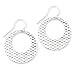 Sterling Silver Textured Circle Earrings title=