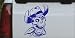 8in X 6.0in Blue -- Western Cowboy Skull Skulls Car Window Wall Laptop Decal Sticker