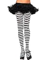 Plus Size Queen Opaque Stripe Tights in Various Colors 1x/2x 3x/4x