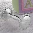 Personalized Silver Plated Baby Rattle