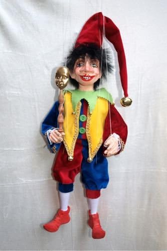 JESTER 54 Loutka Marionette String Puppets Approx 18" High Hand Made In Prague Czech Republic