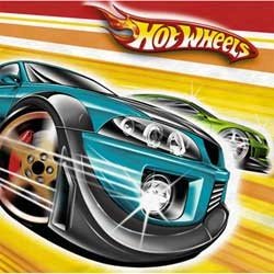 Hot Wheels Fast Action Beverage Napkins - 16 Count