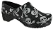 Sanita Wood Black Pirate Closed Back Clog