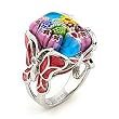 Millacreli Multi-Color Butterfly w/ CZ Ring