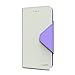 iPhone 6S Case, Cellto PU Leather Wallet Cover Stand and Reversible Magnetic Flap [Lifetime Warranty] Flip Cover for Apple iPhone 6 (2014) / iPhone 6S (2015) - White/Purple
