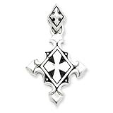 Sterling Silver Antiqued Gothic Pendant