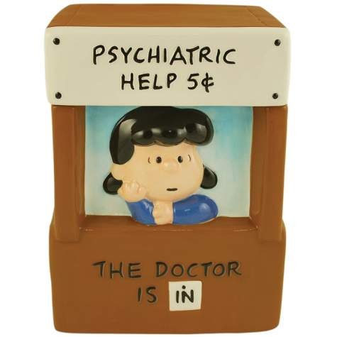 Westland Giftware Peanuts Lucy's Psychiatrist Booth 11-Inch Cookie Jar