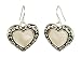 True Love Silver Tone Mother of Pearl Heart Earrings