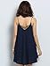ROMWE Women's Summer Spaghetti Strap Sundress Sleeveless Beach Slip Dress Navy L