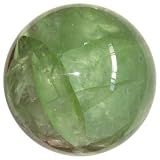 Fluorite Ball 04 Clear Green Purple Dazzling Rainbow Crystal Healing Sphere Stone 1.5"