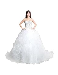 Satin/Tulle  Sweetheart  Beaded Lace-Up Backless Applique  Ball Gown  Dress With Ruffles