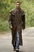 Men's Montgomery Lambskin Leather Duster with Cape, DARK DISTRESSED, Size LARGE (46)