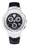 Image of Versace Atelier Gents Stainless Steel Quartz Chronograph Wrist Watch with Black Dial Upon Black Strap