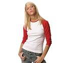 Jr. 3/4 Sleeve Raglan Baby Rib 1x1 T