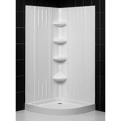 Sector Shower Wall Panel and Base Size: 32W x 32D