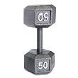 Cap Barbell Solid Hex Single Dumbbell (50-Pound)
