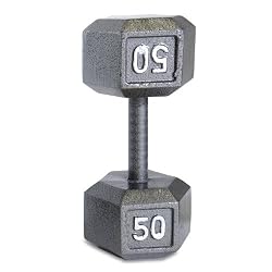 Cap Barbell Solid Hex Single Dumbbell (50-Pound)