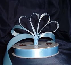 Ribbon - Satin Ribbon- 7/8" Single Face 50 Yards (150 FT) - Light Blue - Sewing - Craft - Wedding Favors