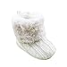 Weixinbuy Baby Girls Knit Soft Fur Winter Warm Snow Boots Crib Shoes