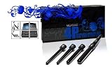 Mica Beauty 4 Piece professional Hot Clipless Curler Set for all hair types + Piz-zaz Hair Glimmer Blue – Big Discount