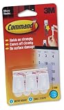 3M 17066 Micro Utility Hooks with Command Adhesive, 3 Hooks/4 Adhesive Strips per Pack, Carton of 60 packs