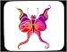Decorated Mouse Pad with insect, antennae, butterfly, pink, wings