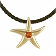 Genuine Mexican Fire Opal Starfish Pendant