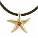 Genuine Mexican Fire Opal Starfish Pendant