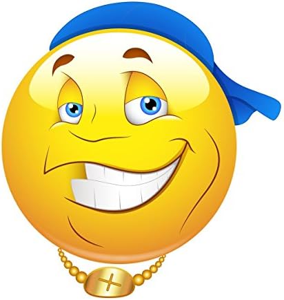 Cap and Chain Emoticon Bumper Sticker