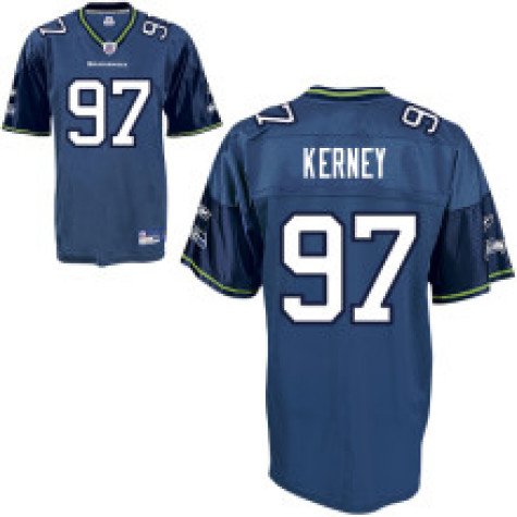 Youth Seattle Seahawks #97 Patrick Kerney Team Replica Jersey - M 10-12