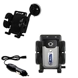 Sony Ericsson z550c Flexible Auto Windshield Holder with Car Charger - Uses Gomadic TipExchange