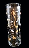 Man-O-Man Design - Hand Painted - Large Cylinder Vase - 10 inches tall