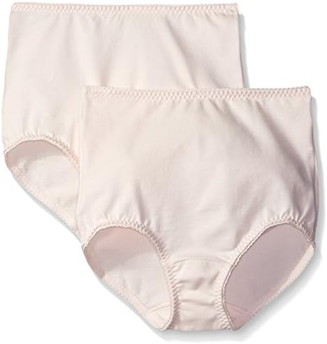Hanes Shapewear Women's Light Control Cotton 2 Pack Shaping Brief, Pink Bliss/Pink Bliss, 2X