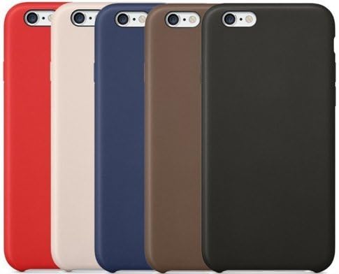 iPhone 6 6S Case Black PU Leather Case +FREE Screen Protector, SleekDesignz [Ultra Slim] Fit Skin PU Leather Black Case with Screen Protector [Perfect-Fit] for iPhone 6 / iPhone 6S (Blue)