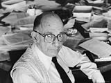 American Humorist, Author, and Director Abe Burrows Artists Premium Photographic Poster Print by Ted Thai, 18x24