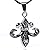 Modern Fantasy European And American Fashion Flower With Rhinestone Stainless Steel Pendant Necklace