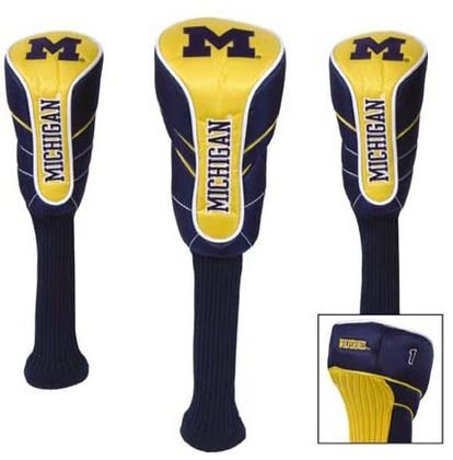 NCAA Michigan Wolverines Golf Set of Three Nylon Headcovers