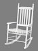 Gift Mark Adult Tall Back Rocking Chair, White