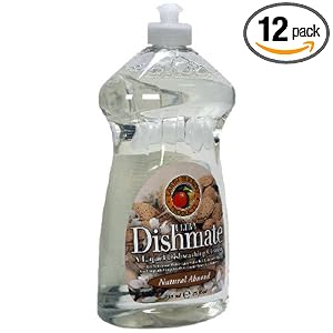 Earth Friendly Products Dishmate Liquid Dishwashing Cleaner, Natural Almond, 25-Ounce Bottles (Pack of 12)