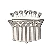 Silver Star "Shield" Chrome Metal Belt Buckle
