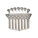 Silver Star "Shield" Chrome Metal Belt Buckle