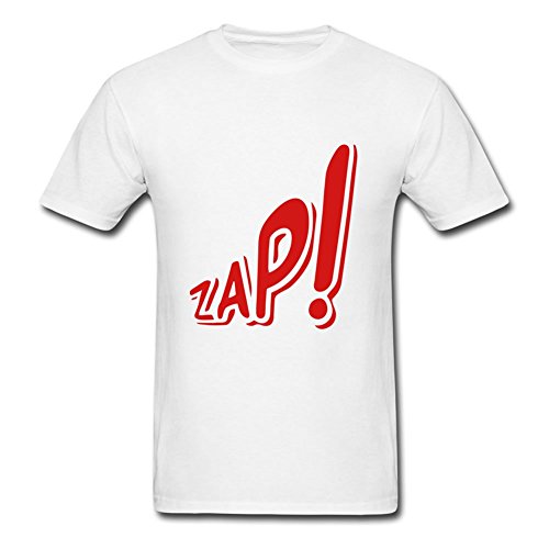 Men Top-shirt Casual Zap! Designed X-large With Organic Cotton White
