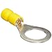 Morris Products 10072 Ring Terminal, Vinyl Insulated, Yellow, 12-10 Wire Size, 1/2" Stud Size (Pack of 100)