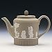 Wedgwood New Jasperware White On Lt Taupe Domestic Employment Teapot