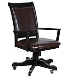 Set of 2 Steven Gaming Caster Chair in Solid Wood Antique Black Finish