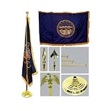 Nebraska 4ft x 6ft Flag telescoping Flagpole Base and Tassel