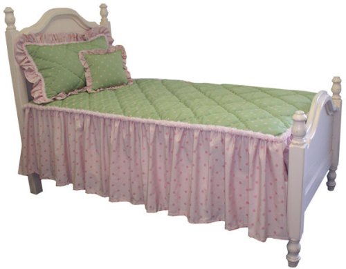 Kitchen: Angel Song Bubblegum   Pink/Green   Girl's Twin Bedding Set
