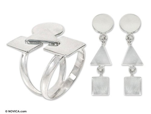 Jewelry set, 'Musical Geometry' 9.0 (US Ring Size)