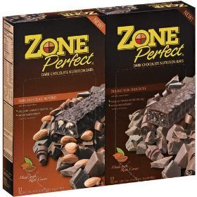 Zone Perfect Dark Chocolate Nutrition Bars 24 BARS (12 x Dark Chocolate Almond & 12 x Double DarkChocolate))