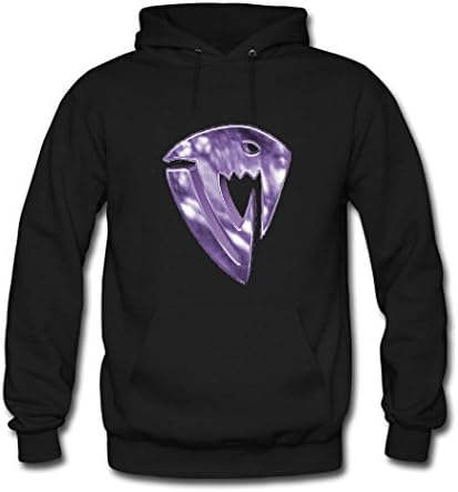 Junfair Men's Fairytail Poster Printed Cotton Hooded Sweatshirt Large Black